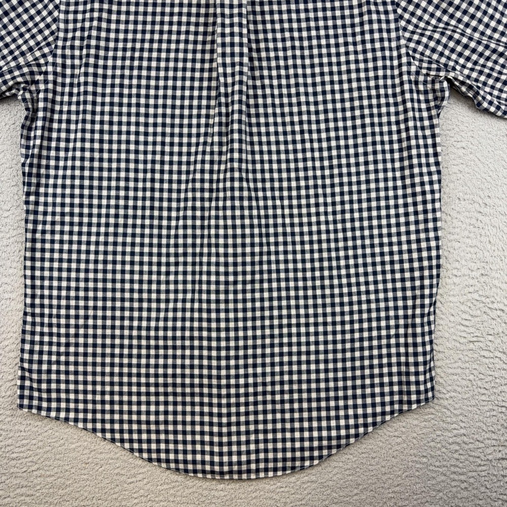 Brooks Brothers Shirt Mens Large Blue Gingham Check Non Iron Supima Button Down - Picture 8 of 12